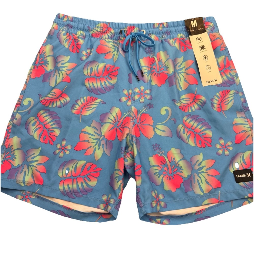 Men's Hurley Cannonball 17" Hybrid Volley Swim Shorts Trunks Men's Size M NEW!